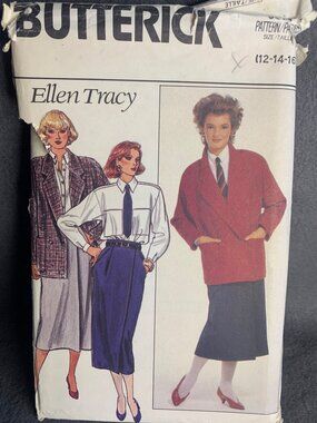 Butterick Misses Jacket Skirt Shirt Sewing Pattern 6871 Size 12 14 16 - uncut